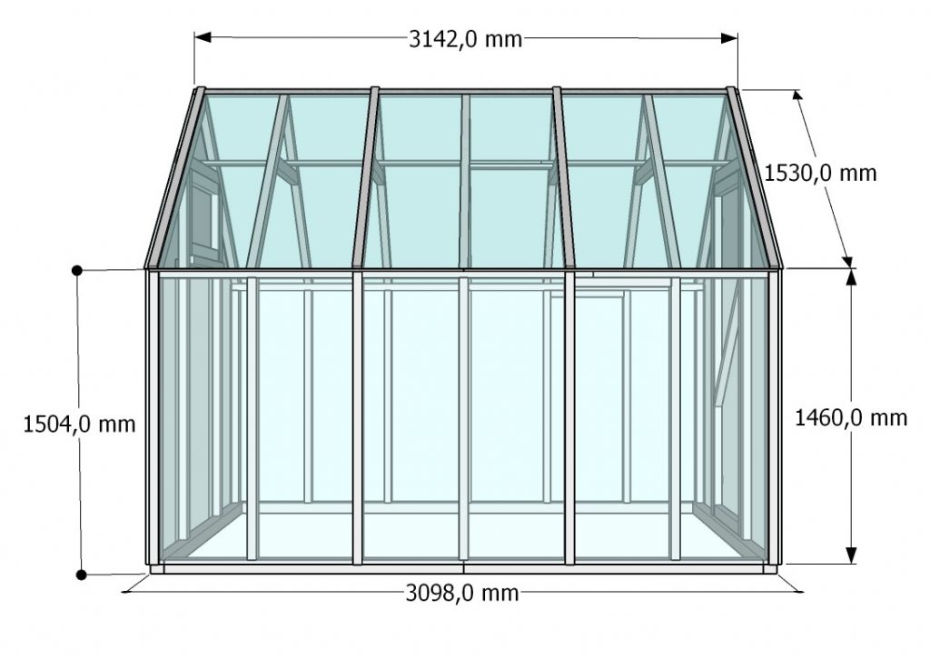 Kasvihuone Vivid 6,5 m²