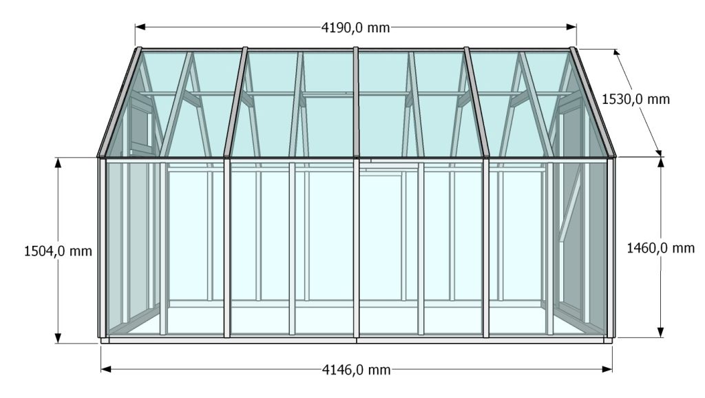 Kasvihuone Vivid 8,7 m²