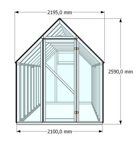 Kasvihuone Vivid 8,7 m²