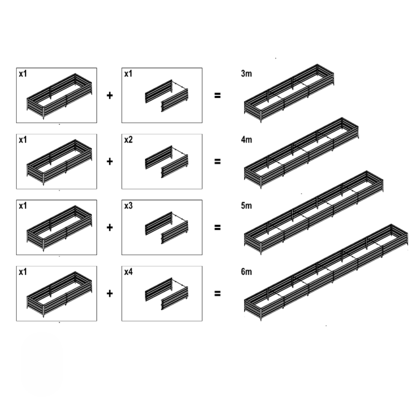 Viljelypenkin reunus PREMIUM LUX 1000x2000x340 mm