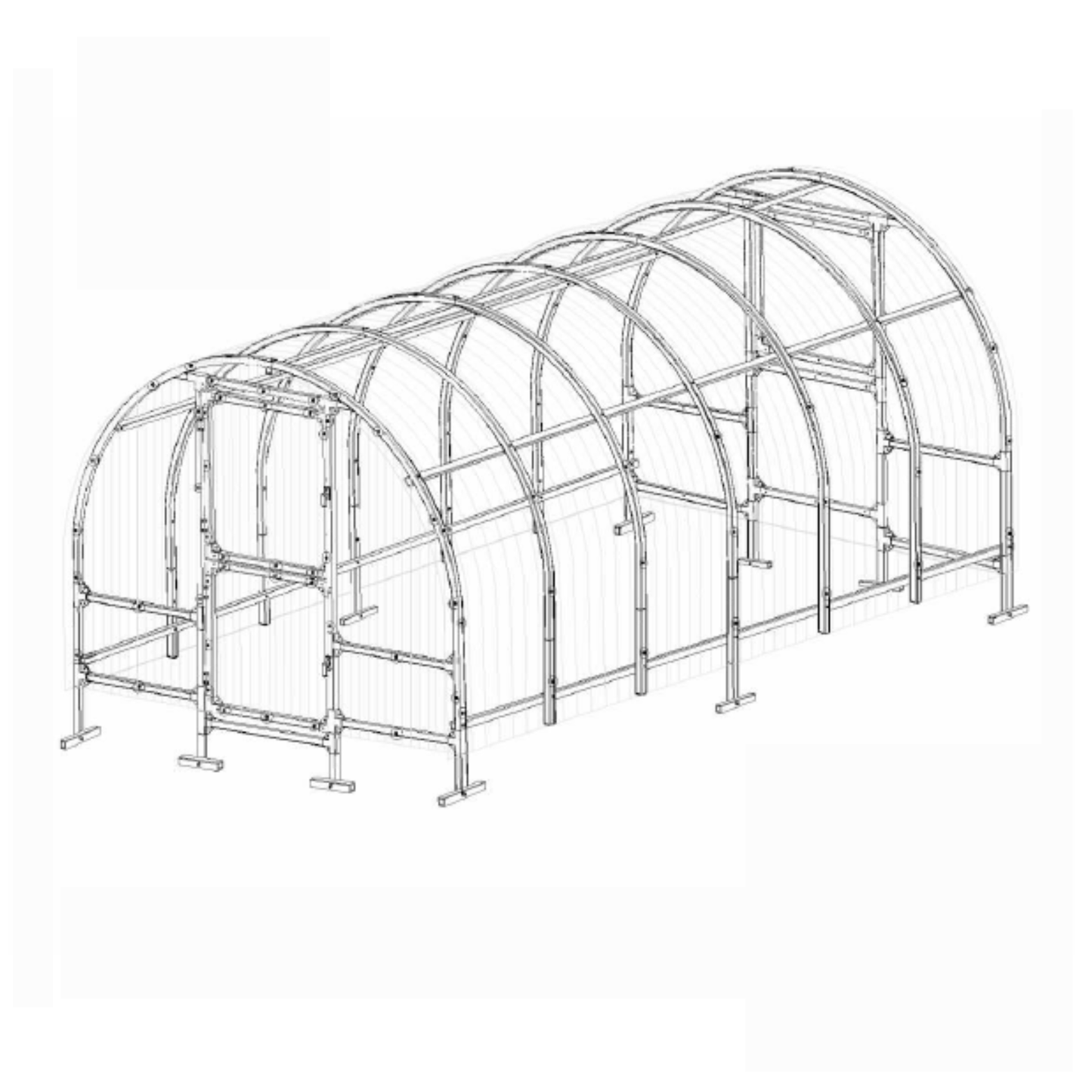 Kasvihuone Quadra Easy 12 m²