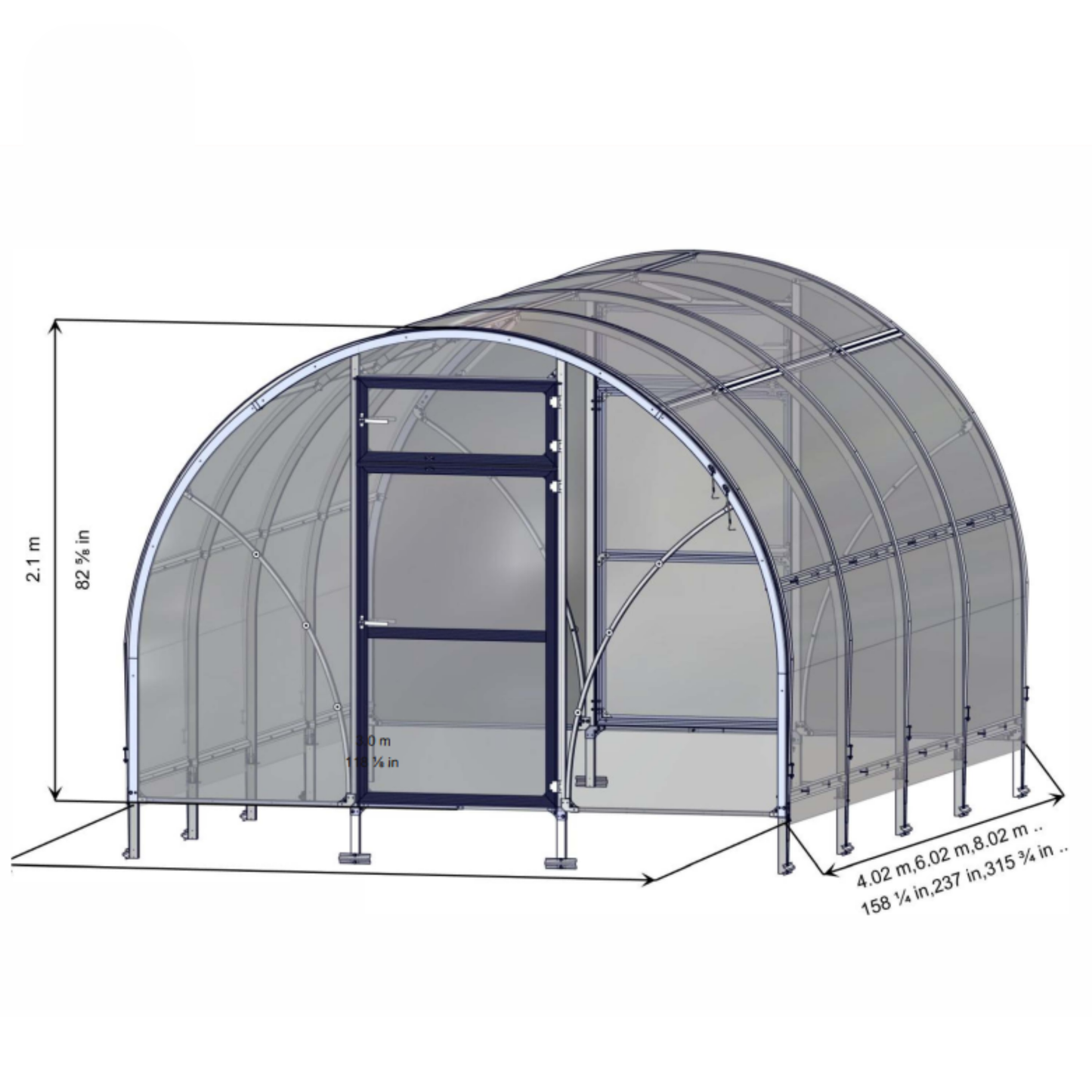 Kasvihuone Sigma Lux 300 18 m² 6 mm