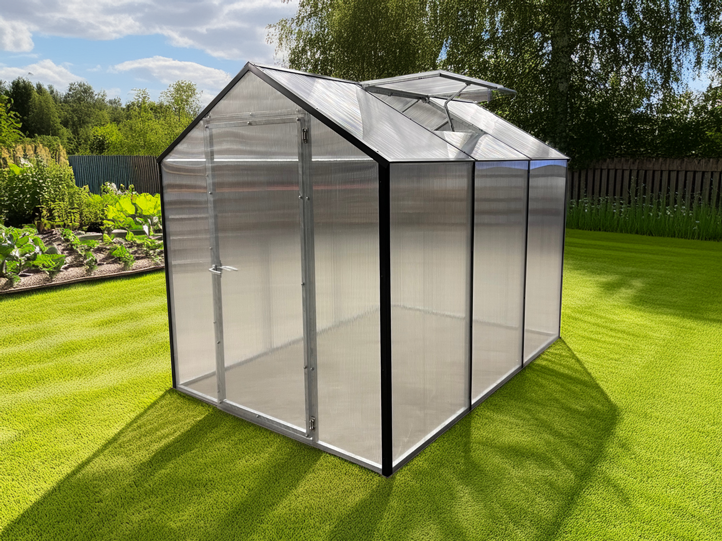 Kasvihuone Levi Basic 6 m² 8 mm kennolevy