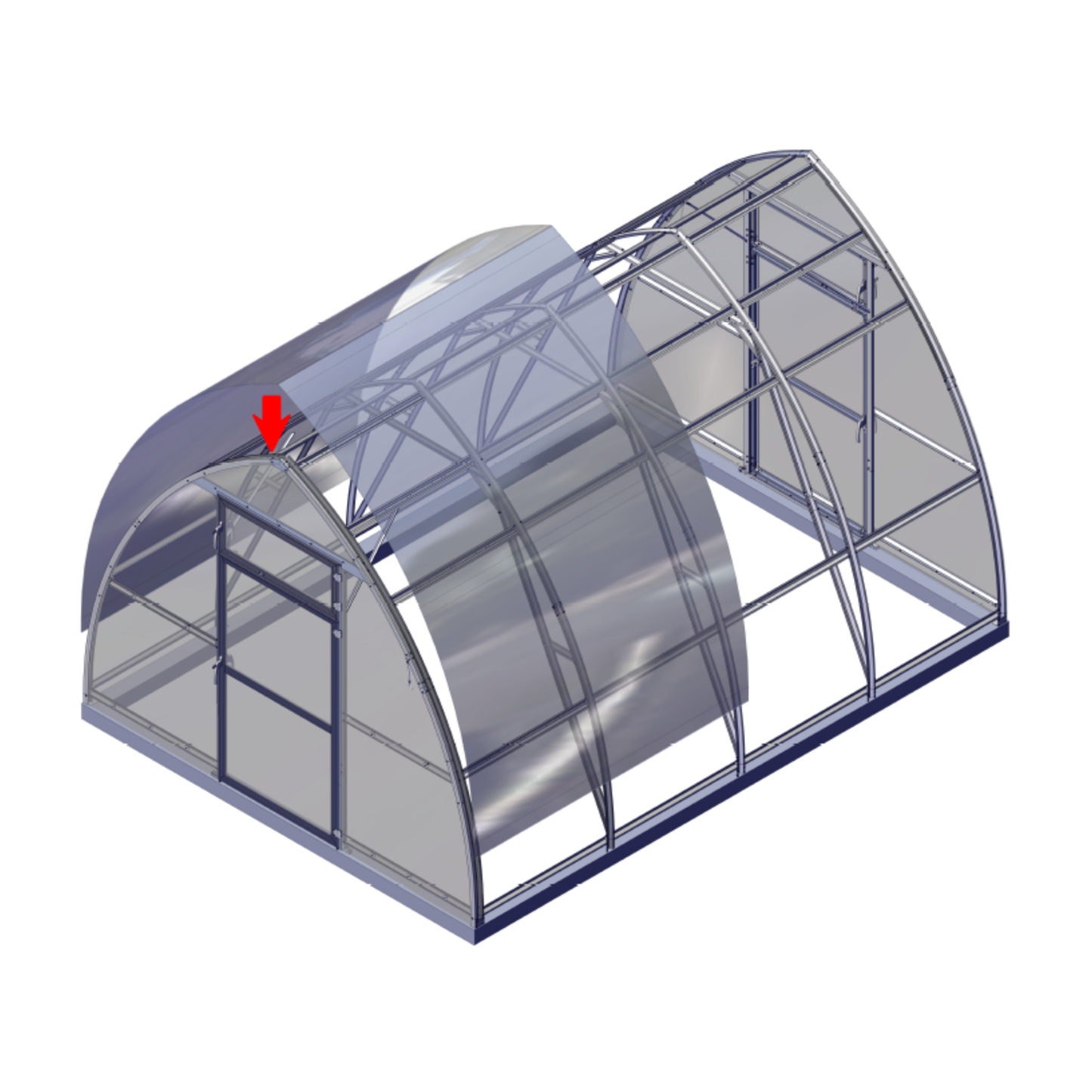 Kasvihuone Nuoli Lux 30 m² 6 mm