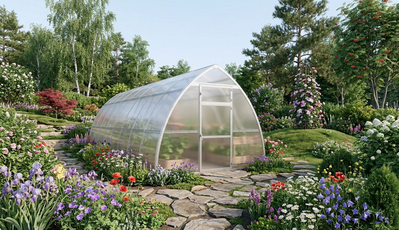Kasvihuone Nuoli Lux 24 m² 6 mm